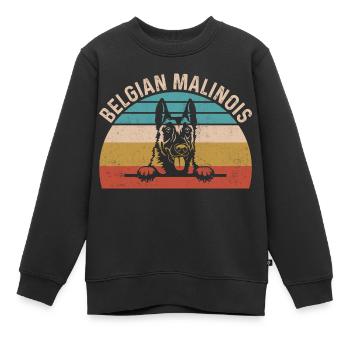 malinois belge Rtero malinois belge - Sweat Premium enfant bio - noir - Devant - AI Model Kid Female (0cm)
