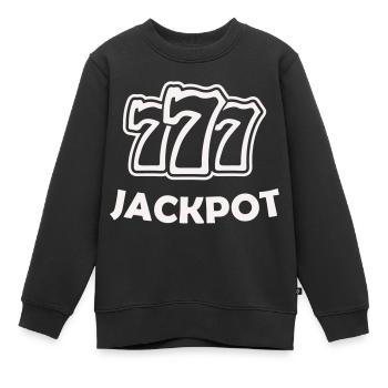 777 - Kinder Premium Organic Sweatshirt - Schwarz - Vorne - AI Model Kid Female (0cm)