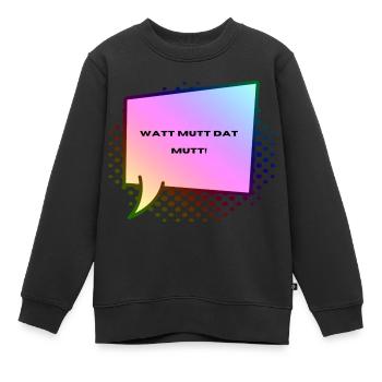 Le bas allemand ce qui doit être, doit être ! - Sweat Premium enfant bio - noir - Devant - AI Model Kid Female (0cm)