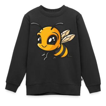 abeille bourdon insecte - Sweat Premium enfant bio - noir - Devant - AI Model Kid Female (0cm)