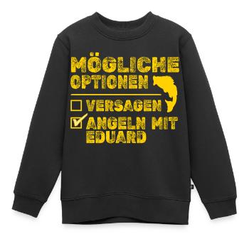 Eduard - Kinder Premium Organic Sweatshirt - Schwarz - Vorne - AI Model Kid Female (0cm)