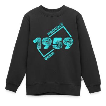Geboren 1959 - Kinder Premium Organic Sweatshirt - Schwarz - Vorne - AI Model Kid Female (0cm)