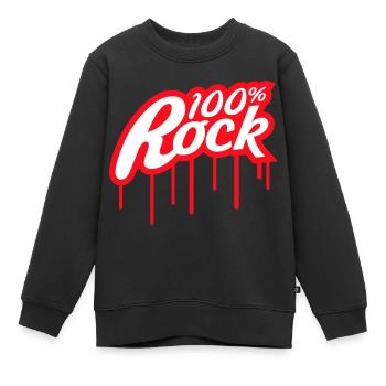 100% Percent Musique Rock Timbre Graffiti Drops - Sweat Premium enfant bio - noir - Devant - AI Model Kid Female (0cm)