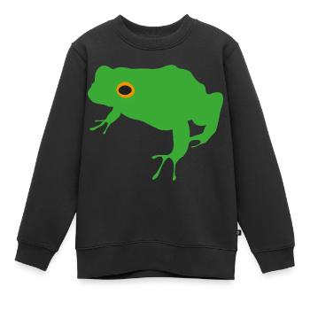 Grenouille - Sweat Premium enfant bio - noir - Devant - AI Model Kid Female (0cm)