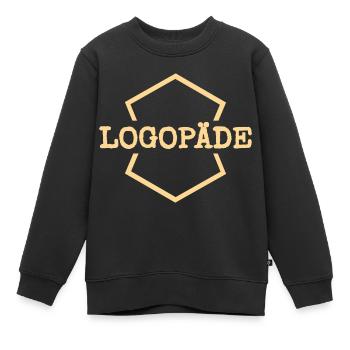 Orthophoniste au travail - Sweat Premium enfant bio - noir - Devant - AI Model Kid Female (0cm)