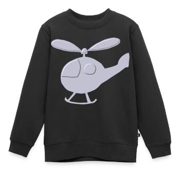 hubschrauber relief - Kinder Premium Organic Sweatshirt - Schwarz - Vorne - AI Model Kid Female (0cm)
