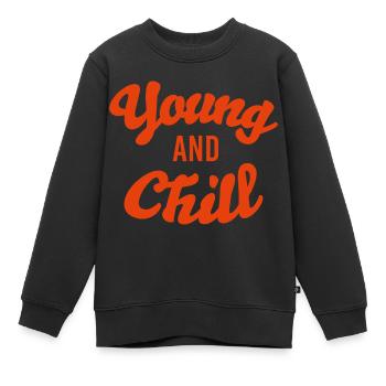 Junges Zitat - Kinder Premium Organic Sweatshirt - Schwarz - Vorne - AI Model Kid Female (0cm)