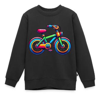 Bicyclette - Sweat Premium enfant bio - noir - Devant - AI Model Kid Female (0cm)