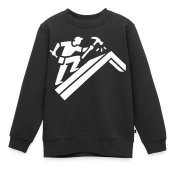 Dachdecker - Kinder Premium Organic Sweatshirt - Schwarz - Vorne - AI Model Kid Female (0cm)