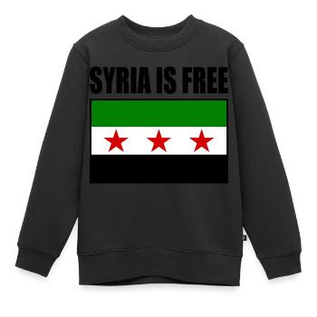 Drapeau de la Syrie - Sweat Premium enfant bio - noir - Devant - AI Model Kid Female (0cm)