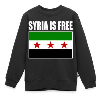 Drapeau de la Syrie - Sweat Premium enfant bio - noir - Devant - AI Model Kid Female (0cm)