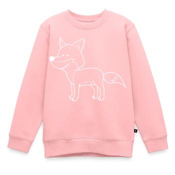 Bande dessinée de renard - Sweat Premium enfant bio - rose - Devant - AI Model Kid Female (0cm)