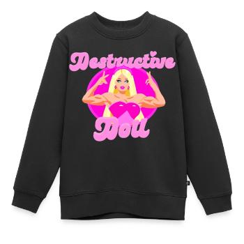 Fitnessstudio BADDIE Puppe - Kinder Premium Organic Sweatshirt - Schwarz - Vorne - AI Model Kid Female (0cm)
