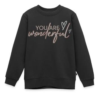 Vous êtes merveilleux - Sweat Premium enfant bio - noir - Devant - AI Model Kid Female (0cm)