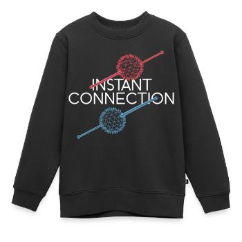 Instant Connection Geometric Art Design - Kinder Premium Organic Sweatshirt - Schwarz - Vorne - AI Model Kid Female (0cm)