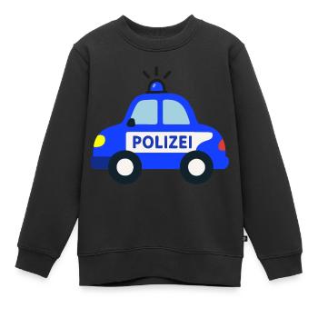 Polizeiauto Tatütata - Kinder Premium Organic Sweatshirt - Schwarz - Vorne - AI Model Kid Female (0cm)