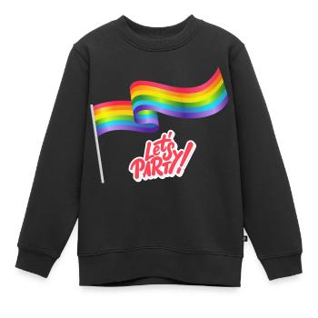 Fête de la fierté lâche prise - Sweat Premium enfant bio - noir - Devant - AI Model Kid Female (0cm)