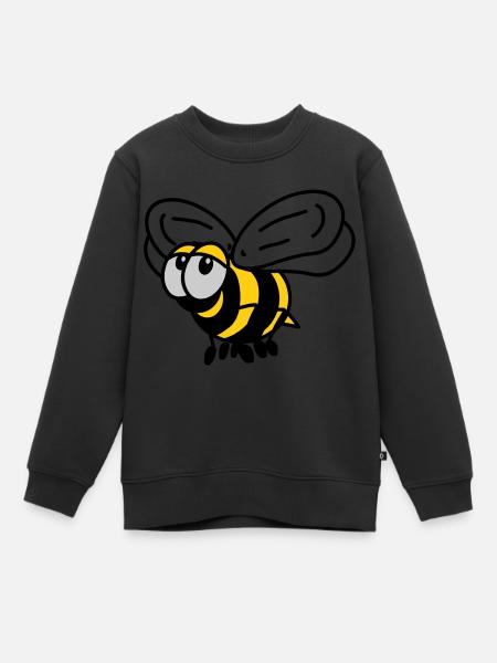 Abeille - Sweat Premium enfant bio - noir