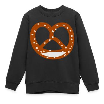 - Brezel Bäckerei - Kinder Premium Organic Sweatshirt - Schwarz - Vorne - AI Model Kid Female (0cm)