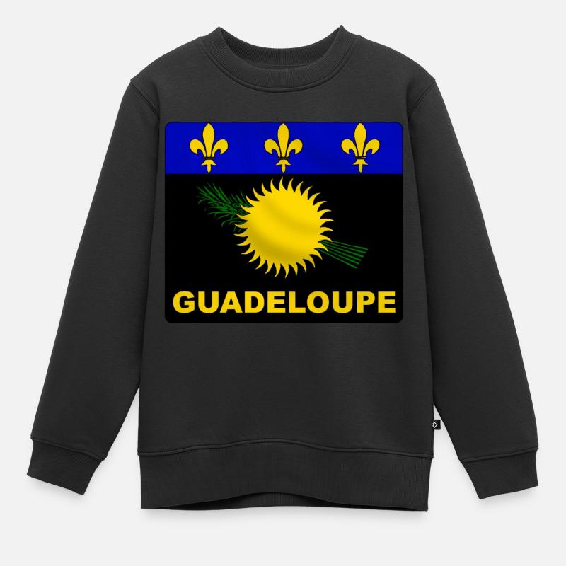 guadeloupe flag - Sweat Premium enfant bio - noir