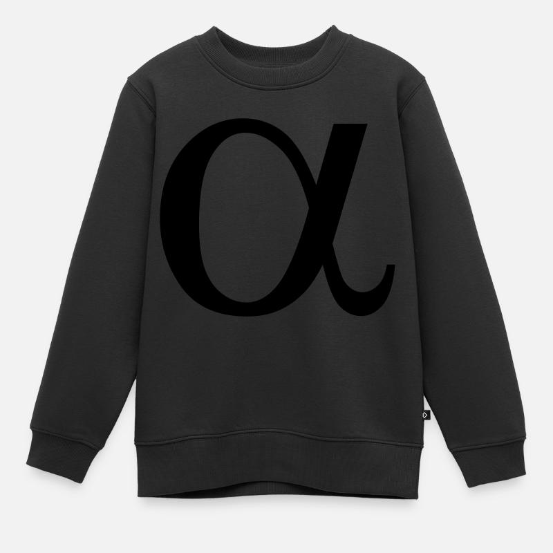 alpha - Kinder Premium Organic Sweatshirt - Schwarz