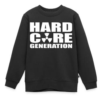 Hardcore Generation Radioactive FR - Sweat Premium enfant bio - noir - Devant - AI Model Kid Female (0cm)