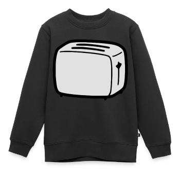 toaster - Sweat Premium enfant bio - noir - Devant - AI Model Kid Female (0cm)
