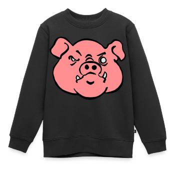 Horror sau - Kinder Premium Organic Sweatshirt - Schwarz - Vorne - AI Model Kid Female (0cm)