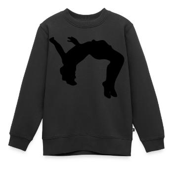 Backflip, Rückwärtsalto - Kinder Premium Organic Sweatshirt - Schwarz - Vorne - AI Model Kid Female (0cm)