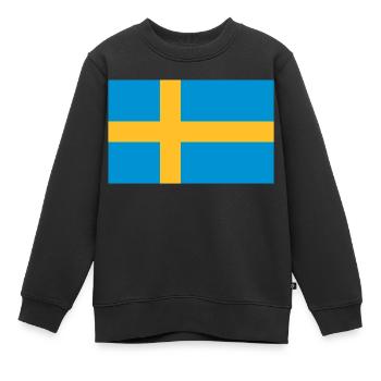 Nationalflagge von Schweden - Kinder Premium Organic Sweatshirt - Schwarz - Vorne - AI Model Kid Female (0cm)