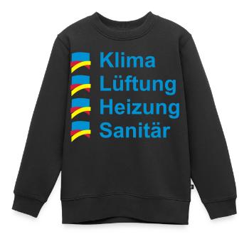 Klima Lüftung Heizung Sanitär - Kinder Premium Organic Sweatshirt - Schwarz - Vorne - AI Model Kid Female (0cm)
