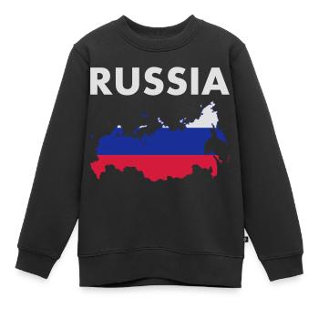 Russland - Kinder Premium Organic Sweatshirt - Schwarz - Vorne - AI Model Kid Female (0cm)