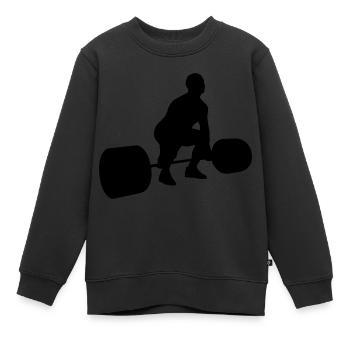 Kreuzheben start - Kinder Premium Organic Sweatshirt - Schwarz - Vorne - AI Model Kid Female (0cm)