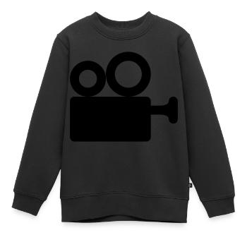 Kamera Kino - Kinder Premium Organic Sweatshirt - Schwarz - Vorne - AI Model Kid Female (0cm)