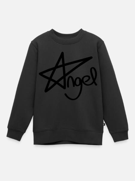 Pentagramme ange - Sweat Premium enfant bio - noir