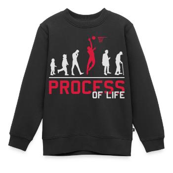 Basketball Prozess des Lebens Basketball - Kinder Premium Organic Sweatshirt - Schwarz - Vorne - AI Model Kid Female (0cm)
