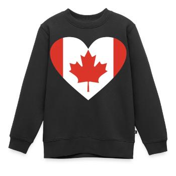 Kanada - Kinder Premium Organic Sweatshirt - Schwarz - Vorne - AI Model Kid Female (0cm)