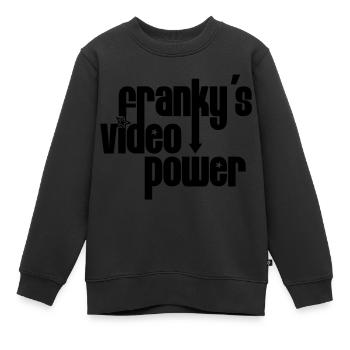 Franky´s Video Power - Kinder Premium Organic Sweatshirt - Schwarz - Vorne - AI Model Kid Female (0cm)