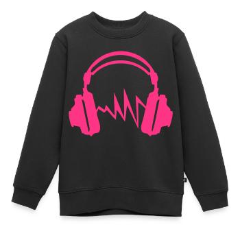 Equalizer Audio-Musik-Kopfhörer DJ zik20 - Kinder Premium Organic Sweatshirt - Schwarz - Vorne - AI Model Kid Female (0cm)
