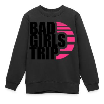 sonne schwarz team crew boese bad gefaehrlich on t - Kinder Premium Organic Sweatshirt - Schwarz - Vorne - AI Model Kid Female (0cm)