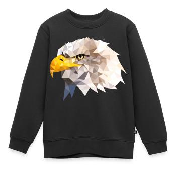 Weißkopfseeadler Seeadler American Eagle Adler - Kinder Premium Organic Sweatshirt - Schwarz - Vorne - AI Model Kid Female (0cm)
