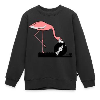 musik party feiern disko club auflegen mischpult v - Kinder Premium Organic Sweatshirt - Schwarz - Vorne - AI Model Kid Female (0cm)