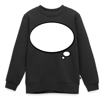 sprechblase - Kinder Premium Organic Sweatshirt - Schwarz - Vorne - AI Model Kid Female (0cm)