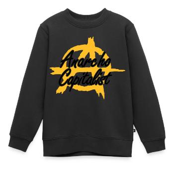 (Anarcho-) Capitalisme 2 - Sweat Premium enfant bio - noir - Devant - AI Model Kid Female (0cm)