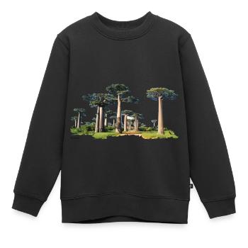 Baobab - Kinder Premium Organic Sweatshirt - Schwarz - Vorne - AI Model Kid Female (0cm)
