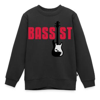 bassist - Sweat Premium enfant bio - noir - Devant - AI Model Kid Female (0cm)