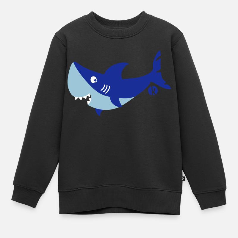 Shark - shark - shark (3 c) - Sweat Premium enfant bio - noir
