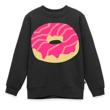 Donut - Sweat Premium enfant bio - noir - Devant - AI Model Kid Female (0cm)