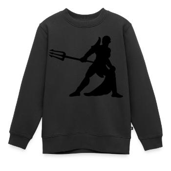 gladiator - Kinder Premium Organic Sweatshirt - Schwarz - Vorne - AI Model Kid Female (0cm)
