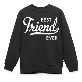 Freund - Kinder Premium Organic Sweatshirt - Schwarz - Vorne - AI Model Kid Female (0cm)